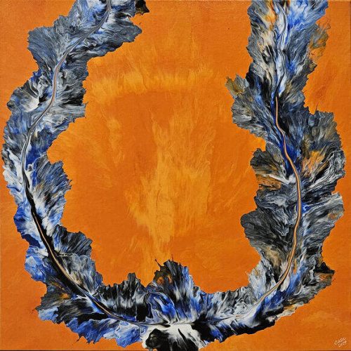 Contrasting Bliss, 24x24 Inches, Acrylic on Canvas, 2024 - Image 1