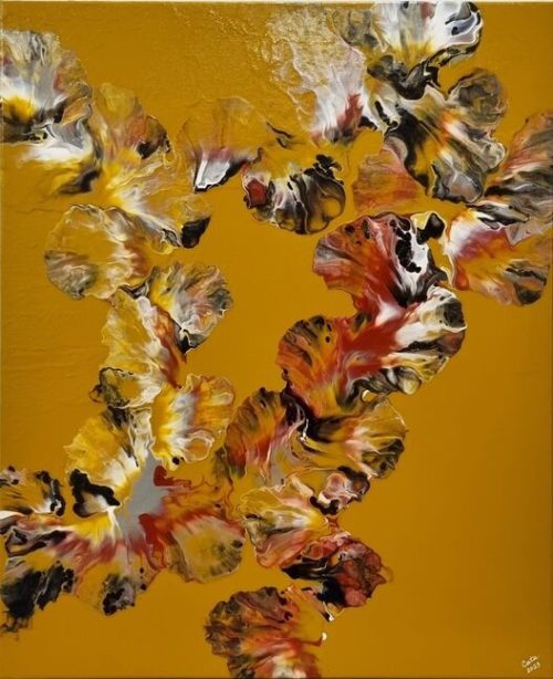 Dancing Corals, 30x24 Inches, Acrylic on Canvas, 2023 - Image 1