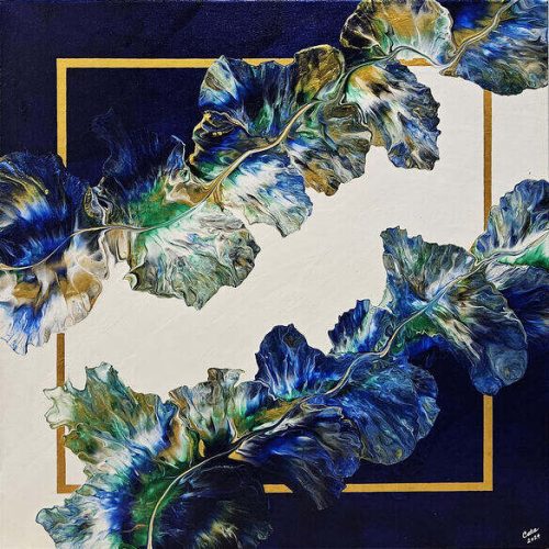 Echoes of Hope, 24x24 Inches, Acrylic on Canvas, 2024 - Image 1