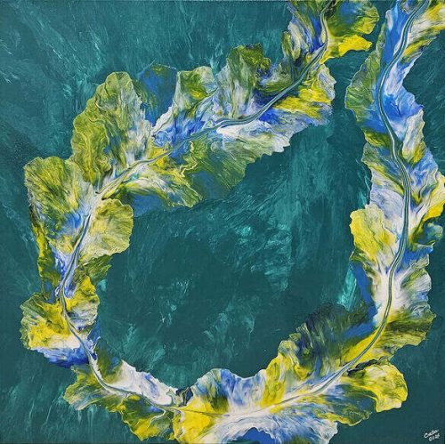 Tranquility Bliss, 24x24 Inches, Acrylic on Canvas, 2024 - Image 1